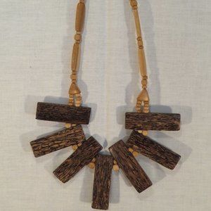Exotic Woods Handmade Necklace from Costa Rica (81J)